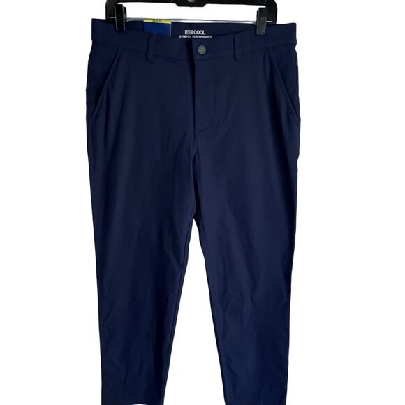 32 Degrees Cool Mens 32X29 Navy Blue Stretch Performance Regular Fit Pants Chino - Picture 1 of 8